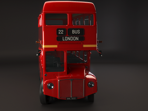 Autobus classico di Londra Routemaster Modello 3D