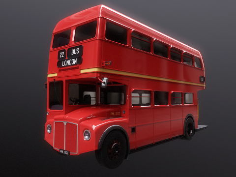 Autobus classico di Londra Routemaster Modello 3D