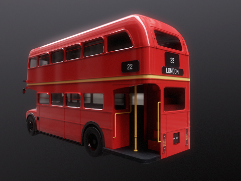 Autobus classico di Londra Routemaster Modello 3D