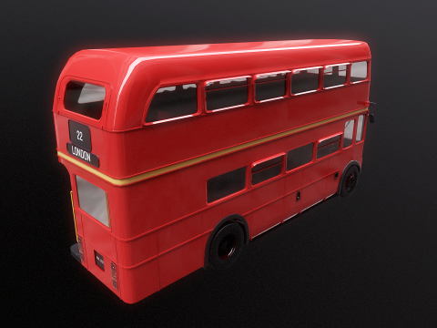 Autobus classico di Londra Routemaster Modello 3D