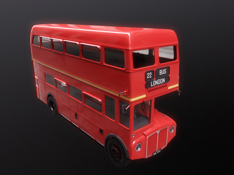 Autobus classico di Londra Routemaster Modello 3D