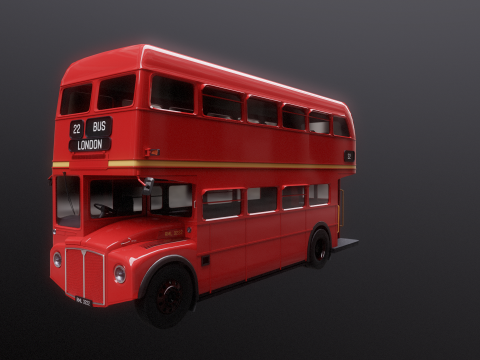Autobus classico di Londra Routemaster Modello 3D