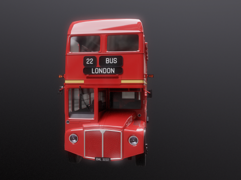 Autobus classico di Londra Routemaster Modello 3D
