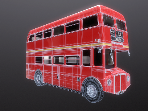 Autobus classico di Londra Routemaster Modello 3D