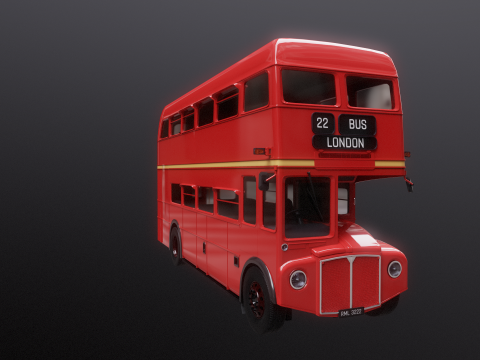 Autobus classico di Londra Routemaster Modello 3D