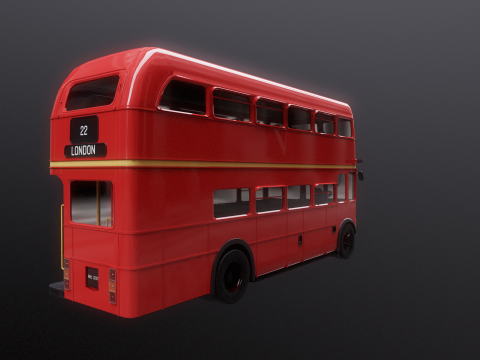 Autobus classico di Londra Routemaster Modello 3D