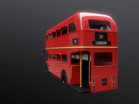 Autobus classico di Londra Routemaster Modello 3D