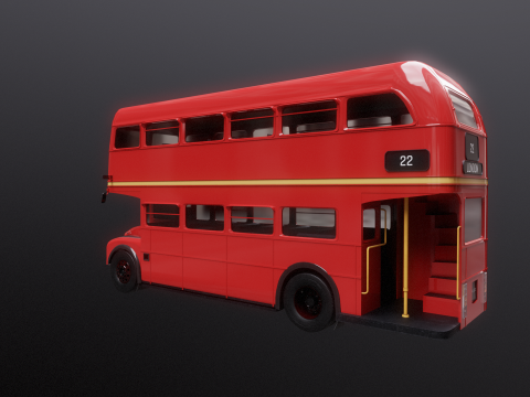Autobus classico di Londra Routemaster Modello 3D