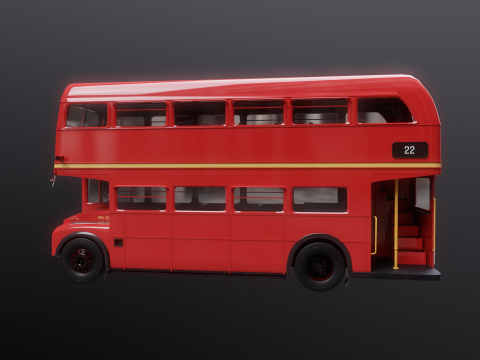 Autobus classico di Londra Routemaster Modello 3D