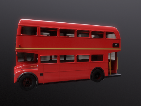 Autobus classico di Londra Routemaster Modello 3D