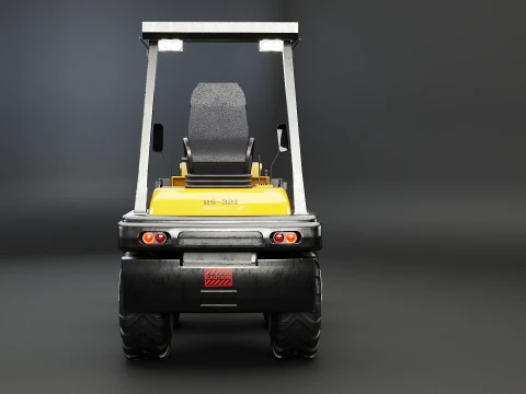 Piccola pala gommata agricola Modello 3D