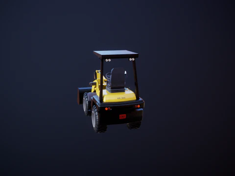 Piccola pala gommata agricola Modello 3D