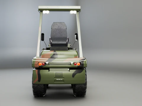 Small Military Wheeled Loader 3D Model