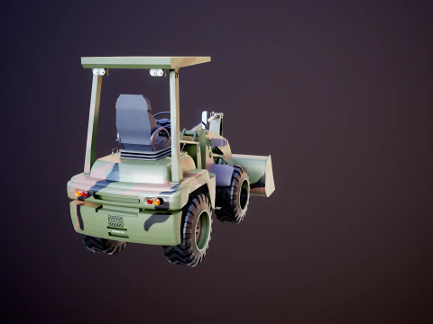 Small Military Wheeled Loader 3D Model