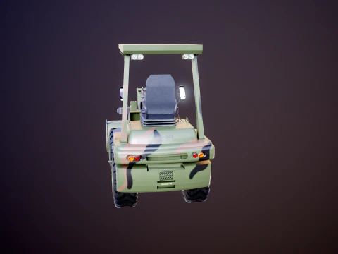 Small Military Wheeled Loader 3D Model