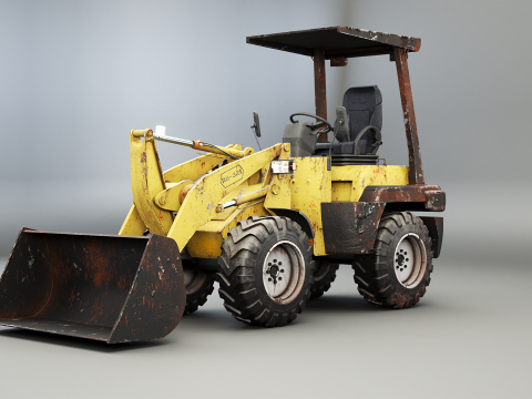 Pequena carregadeira agr&iacute;cola de rodas usada Modelo 3D