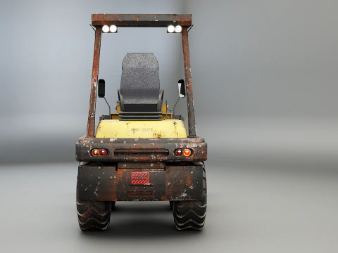 Piccola pala gommata agricola usata Modello 3D