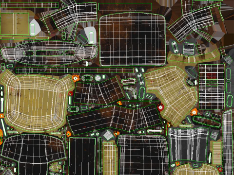 Piccola pala gommata agricola usata Modello 3D