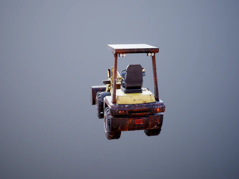 Piccola pala gommata agricola usata Modello 3D