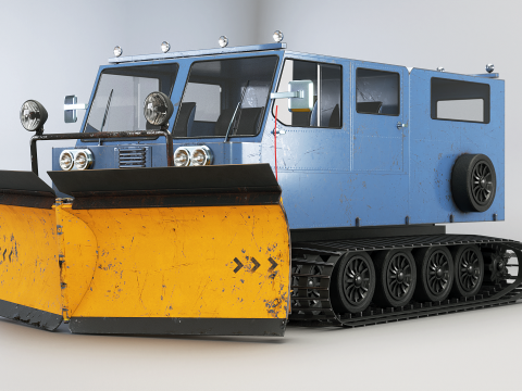 Thiokol Spryte Snowcat e limpa-neves Modelo 3D