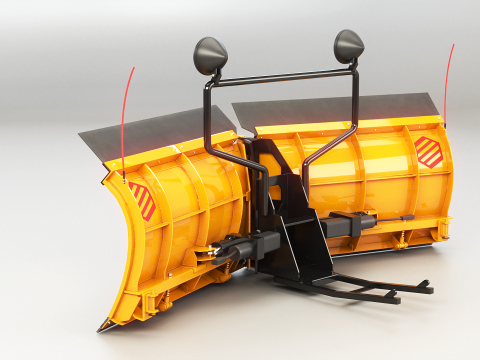 Sneeuwploeg V-blad 3D Model