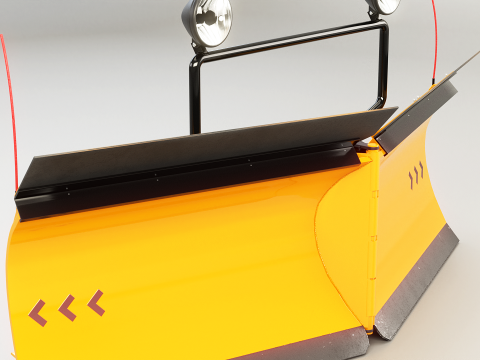 Sneeuwploeg V-blad 3D Model