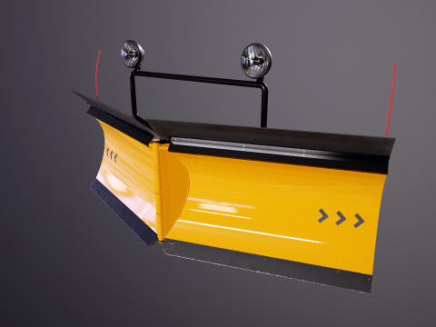 Sneeuwploeg V-blad 3D Model