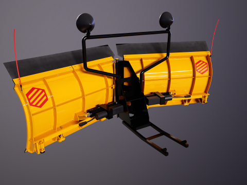 Sneeuwploeg V-blad 3D Model