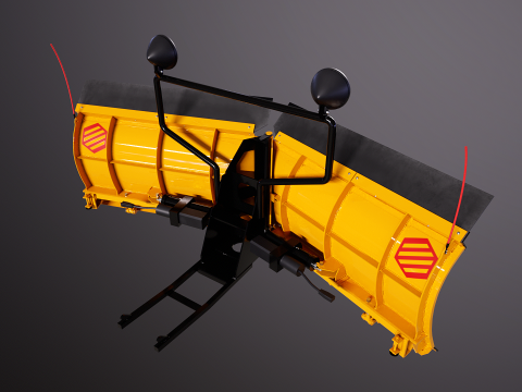 Sneeuwploeg V-blad 3D Model