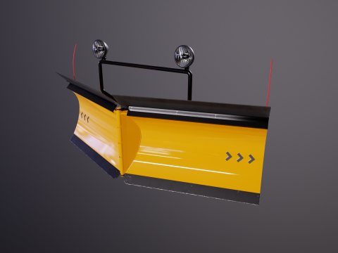 Sneeuwploeg V-blad 3D Model