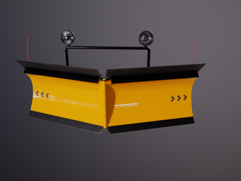 Sneeuwploeg V-blad 3D Model