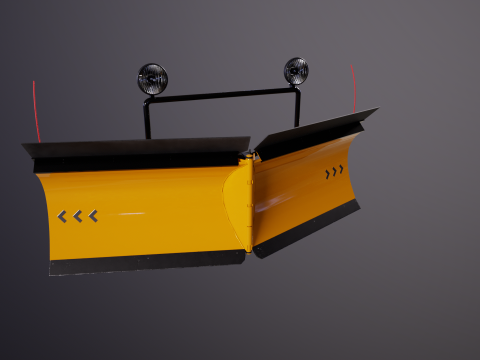 Sneeuwploeg V-blad 3D Model
