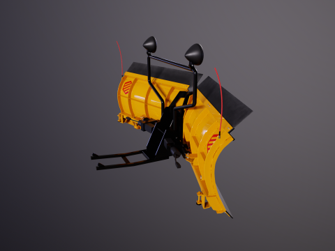 Sneeuwploeg V-blad 3D Model
