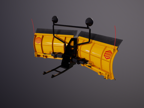 Sneeuwploeg V-blad 3D Model
