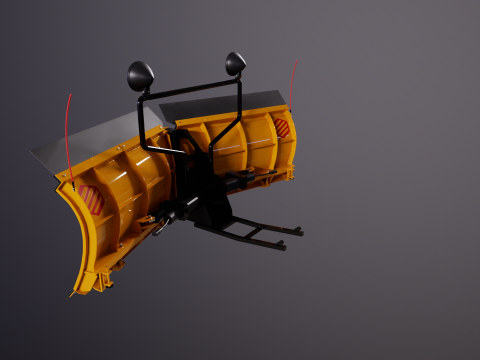 Sneeuwploeg V-blad 3D Model
