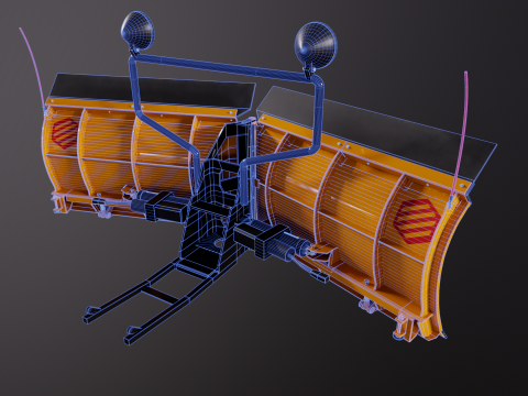 Sneeuwploeg V-blad 3D Model