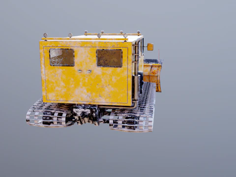 Used Thiokol Spryte Snowcat and Snowplow 3D Model