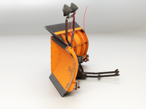Used Snowplow V Blade 3D Model