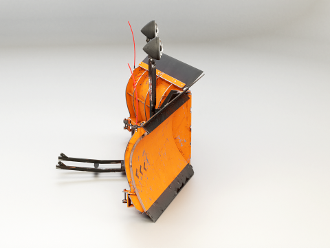 Used Snowplow V Blade 3D Model