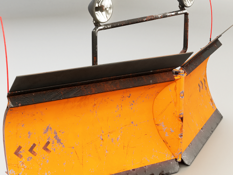 Used Snowplow V Blade 3D Model