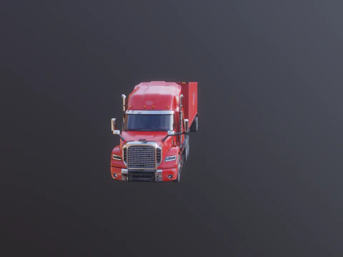 Semirimorchio generico usato con rimorchio per container ISO Modello 3D