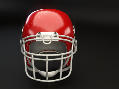 Vecchio casco da football americano usato Modello 3D