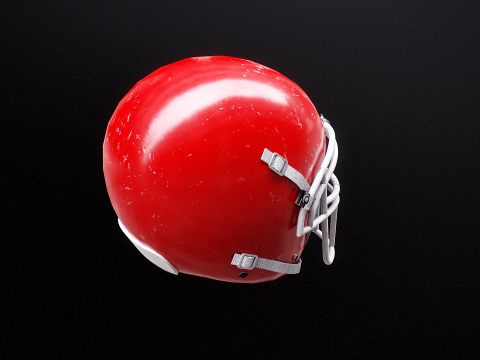 Vecchio casco da football americano usato Modello 3D
