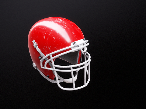 Vecchio casco da football americano usato Modello 3D