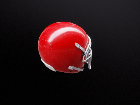 Vecchio casco da football americano usato Modello 3D