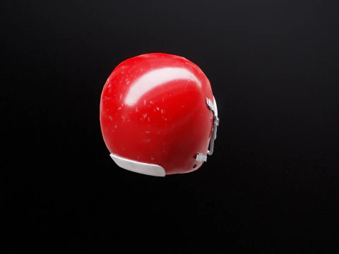 Old Used American Football Helmet 3D Model