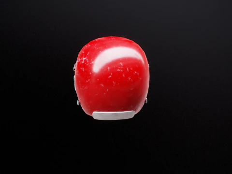 Old Used American Football Helmet 3D Model