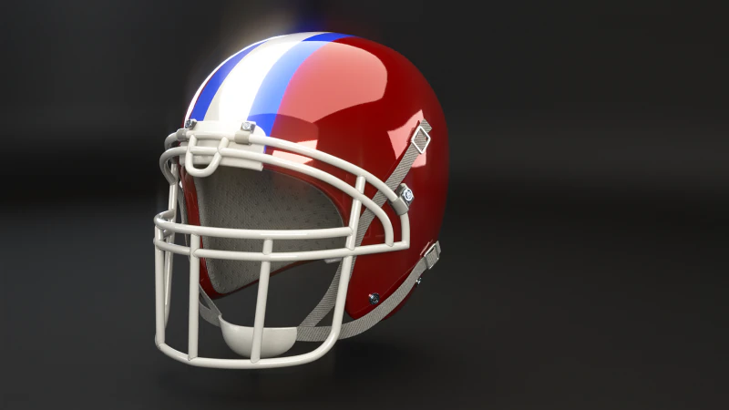 Vecchio casco da football americano usato Modello 3D .c4d .max .obj .3ds .fbx .stl .blend 