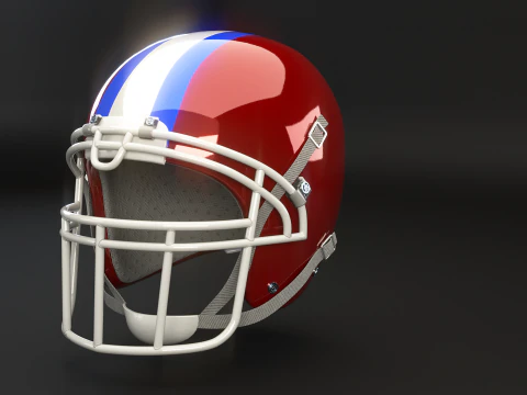 Vecchio casco da football americano usato Modello 3D