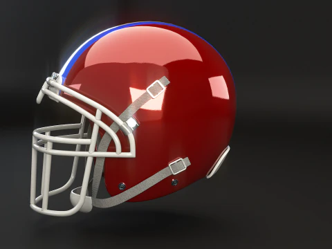 Vecchio casco da football americano usato Modello 3D